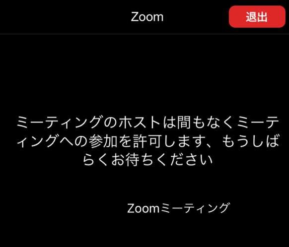 Zoom iPhone　待機室